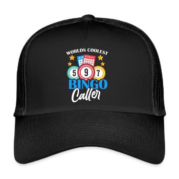 Bingo Caller Bingo Player Gambling Lottery - Trucker Cap - black/black - Front