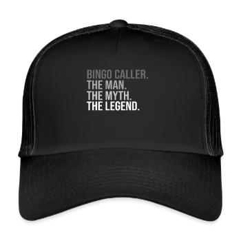 Bingo Caller Bingo Player Gambling Lottery - Trucker Cap - black/black - Front