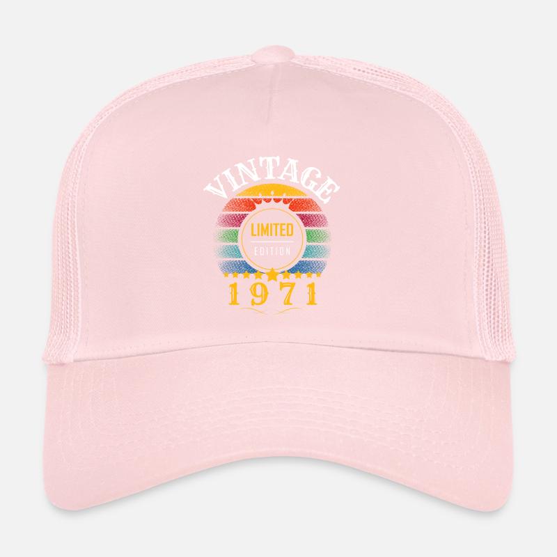Vintage retro year 1971 sunset Trucker Cap