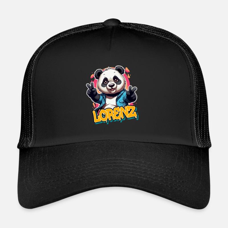 LORENZ - Beau prénom de garçon avec un panda cool Casquette trucker 