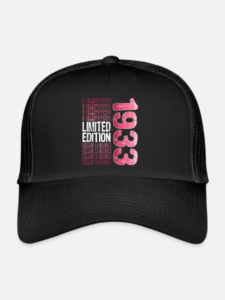 Edition limitée depuis 1933 Anniversaire Millésime 1933 - Casquette trucker  - noir/noir - Devant
