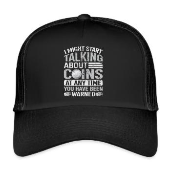 Münzsammler Numismatik Die Münzen Sammeln - Trucker Cap - Schwarz/Schwarz - Vorne
