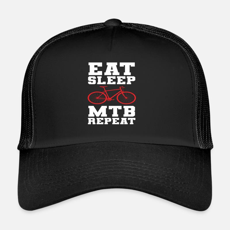 Manger Dormir Vélo de montagne Répéter Casquette trucker 