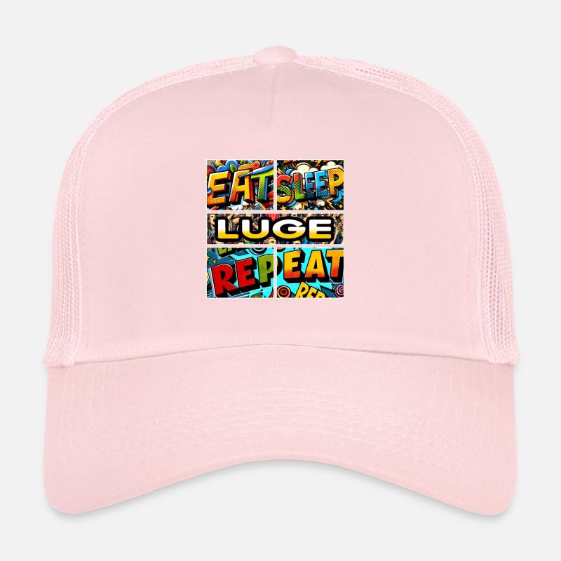 Eat sleep Luge repeat Trucker Cap