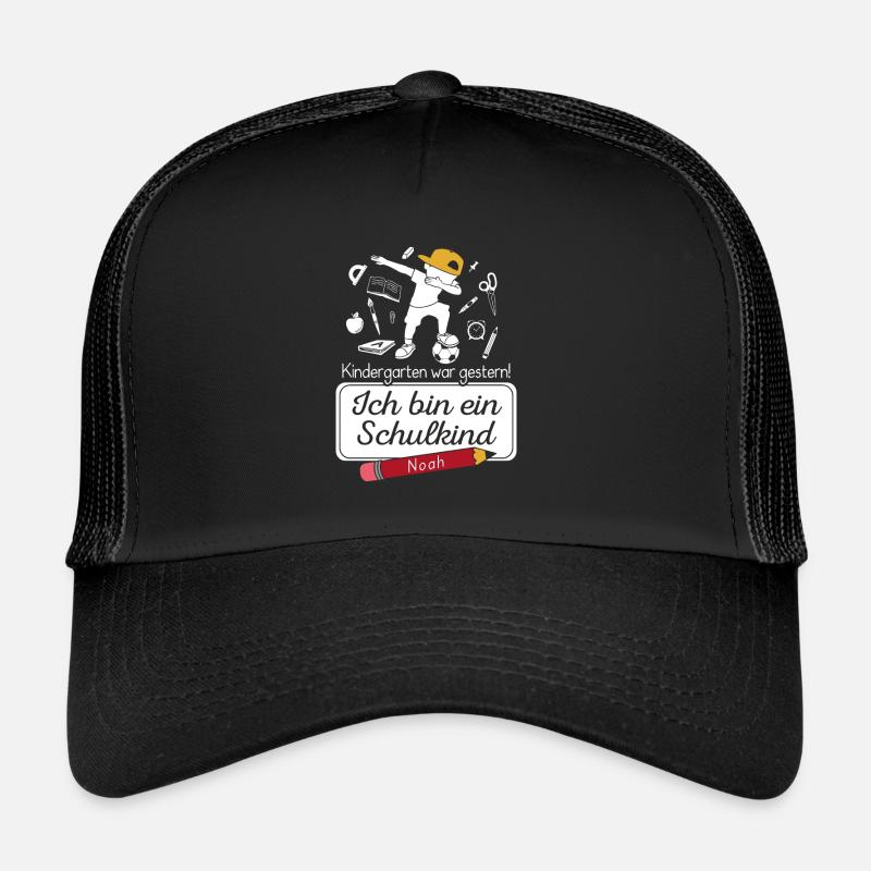 Ich bin ein Schulkind Noah - Trucker Cap - Schwarz/Schwarz