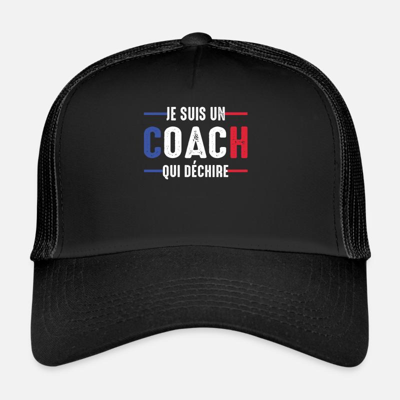 Je suis un coach qui déchire entraineur coach - Casquette trucker  - noir/noir