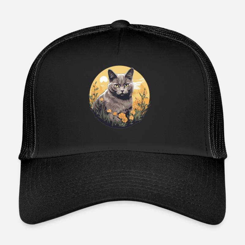 Chat Chartreux Chat Chartreux Casquette trucker 