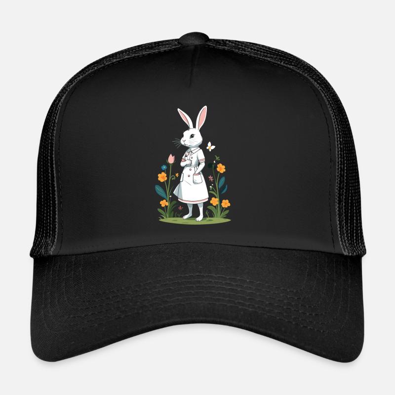 Nurse Bunny Easter Bunny Nurse Trucker Cap