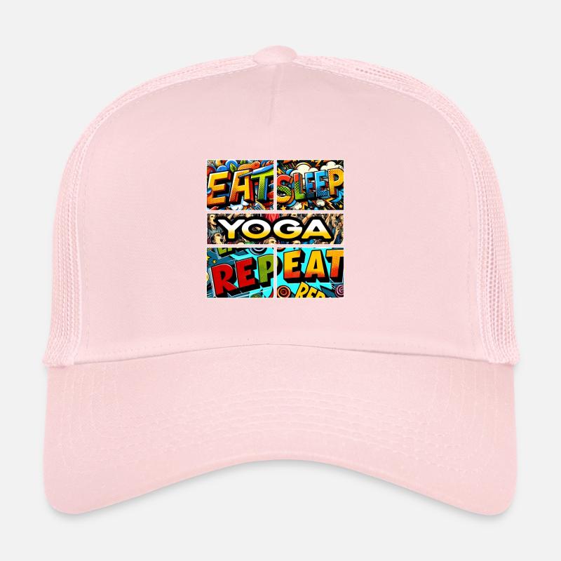 Manger, dormir, Yoga, répéter Casquette trucker 