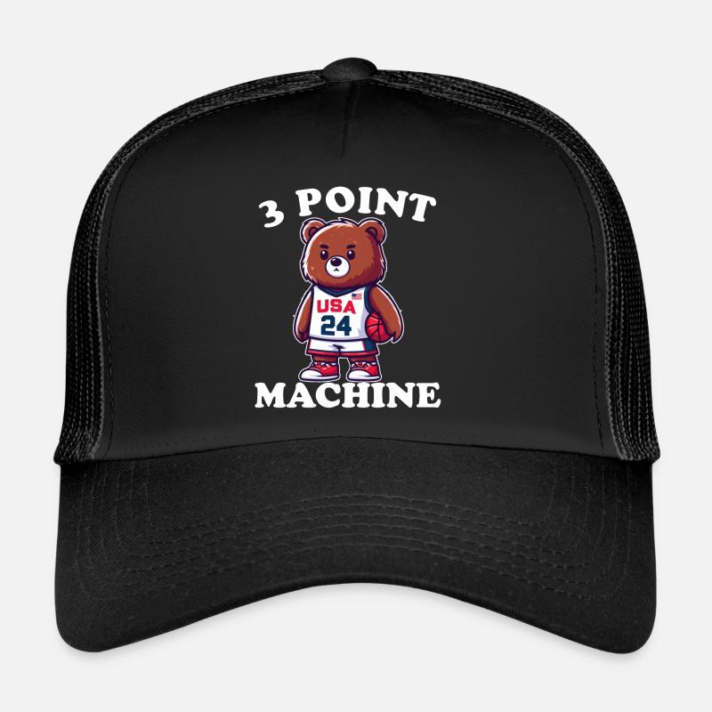 3 Point Machine Basketball Trucker Cap