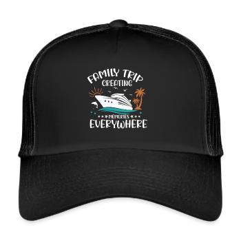 Cruise Family Trip Family Patry Ship Holidays - Trucker Cap - black/black - Front