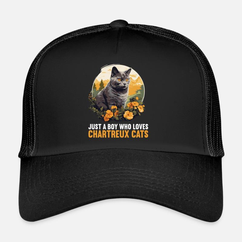 Chartreux Cat Carthusian Cat Trucker Cap