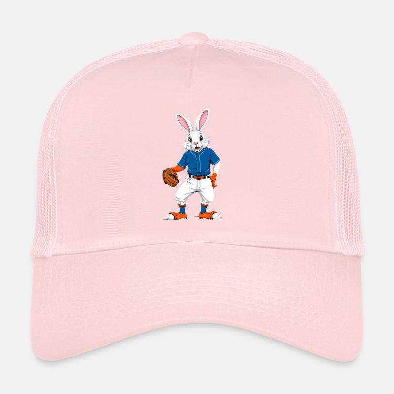 Joueur de baseball lapin de Pâques Funny Design Casquette trucker 
