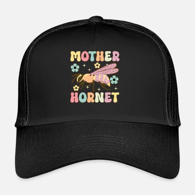 Mutter Hornisse Groovy Imker Mutter Bienenzucht Bi Trucker Cap