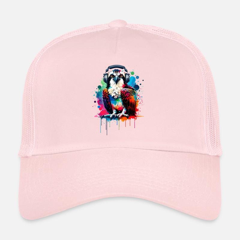 Splash Art Headphone Osprey Sea Hawk Ospreys Trucker Cap
