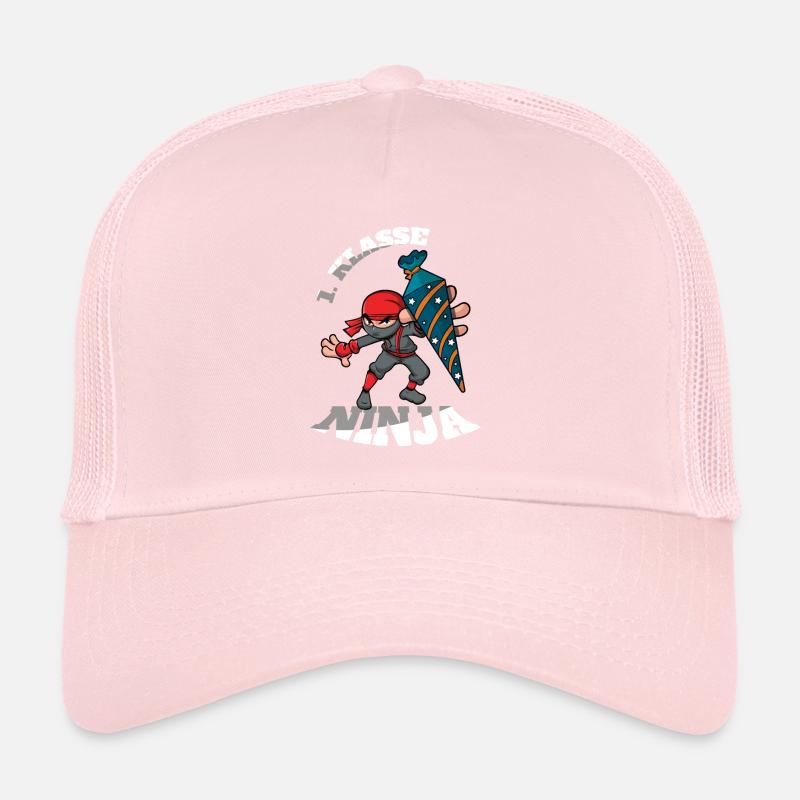 1st Grade Ninja with School Cone Enrollment Trucker Cap