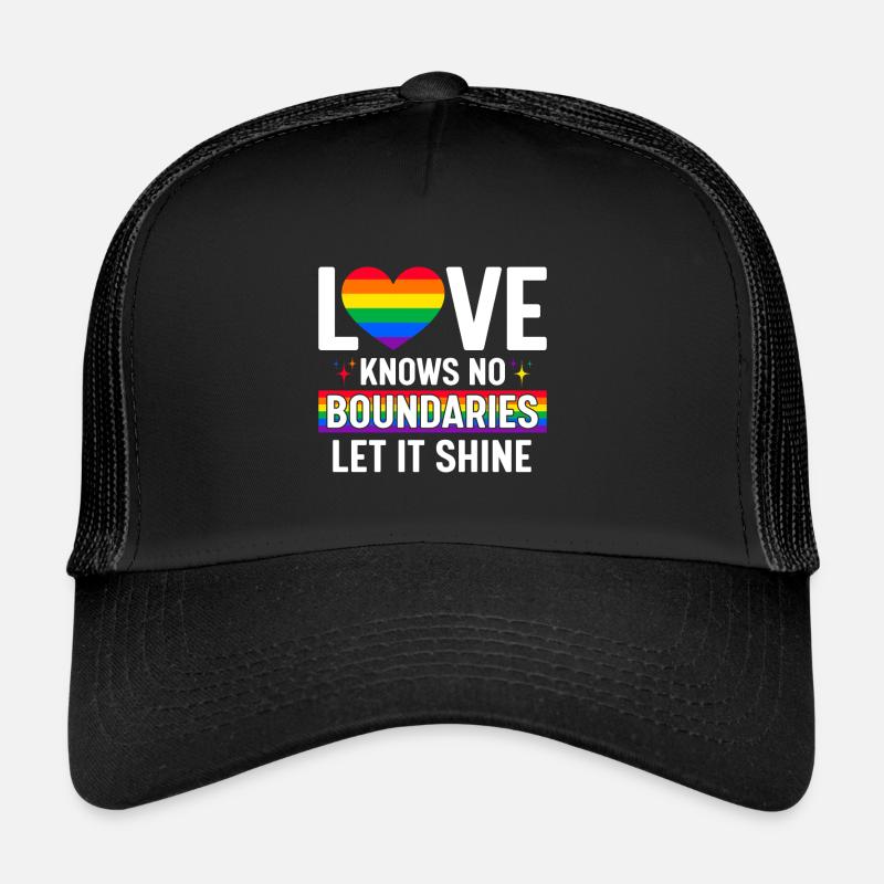 L’amour ne connaît pas de frontières, laissez-le briller. Casquette trucker 