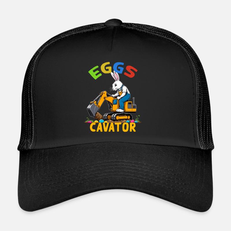 Lustiger Ostern Spruch Osterhase Baggerfahrer Trucker Cap