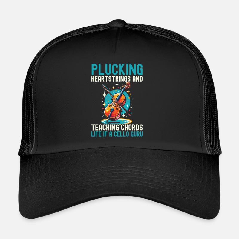 Professeur de violoncelle Violoncelliste musical Casquette trucker 