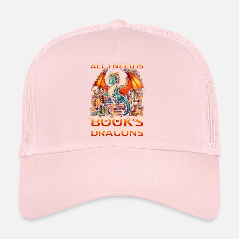 Dragons et livres Nerd Dragon Lover Casquette trucker 