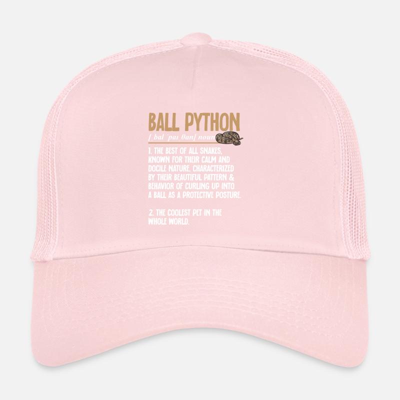 Ball Python Snake King Python Casquette trucker 
