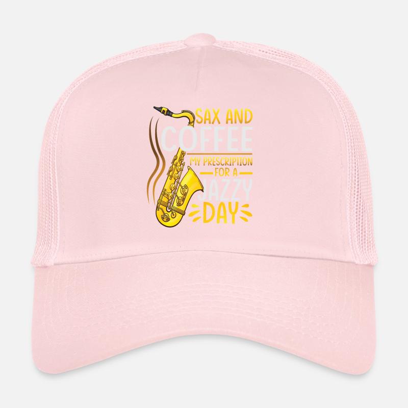Saxophones Marching Band Coffee Lover Apparel Trucker Cap