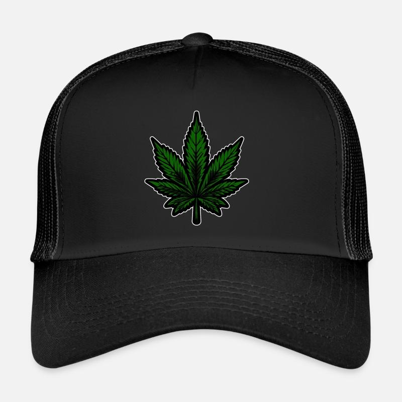 Hemp, Cannabis, Weed, Babak, Bobaz, Cannabis Leaf Trucker Cap