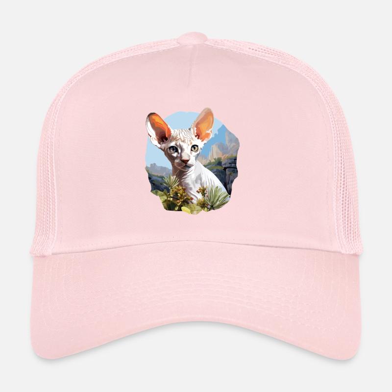 Chaton Cornish Rex Chat Cornish Rex Casquette trucker 