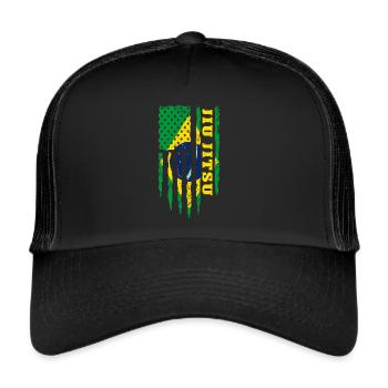 Brazilian Jiu Jitsu BJJ MMA Grappling - Trucker Cap - black/black - Front