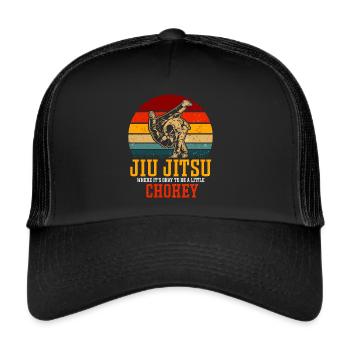 Brazilian Jiu Jitsu BJJ MMA Grappling - Trucker Cap - black/black - Front