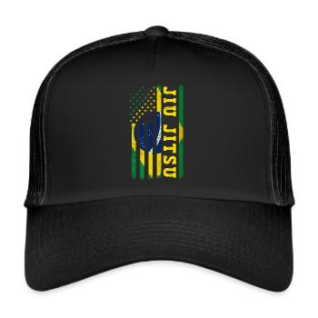 Brazilian Jiu Jitsu BJJ MMA Grappling - Trucker Cap - black/black - Front