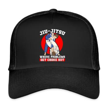 Brazilian Jiu Jitsu BJJ MMA Grappling - Trucker Cap - black/black - Front