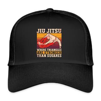 Brazilian Jiu Jitsu BJJ MMA Grappling - Trucker Cap - black/black - Front
