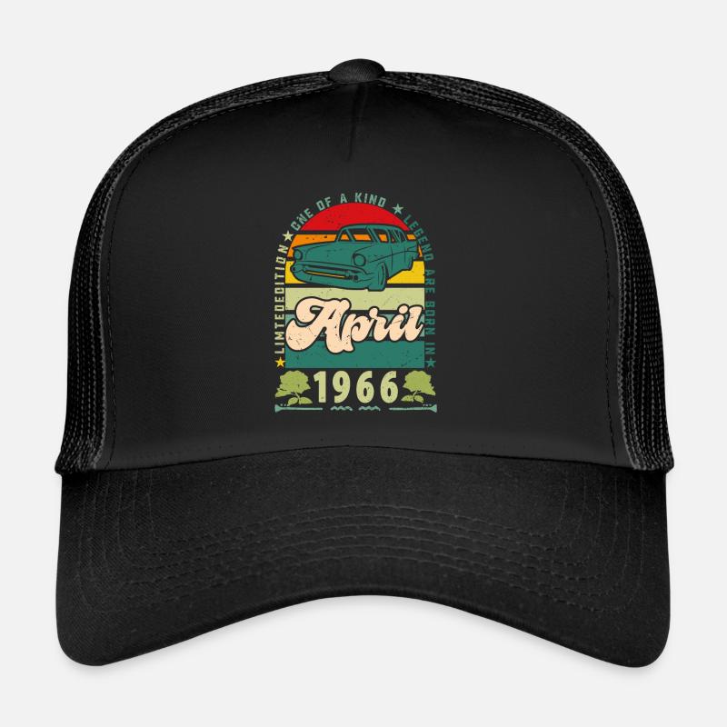 April 1966, April 1966, April 1966. - Trucker Cap - Schwarz/Schwarz
