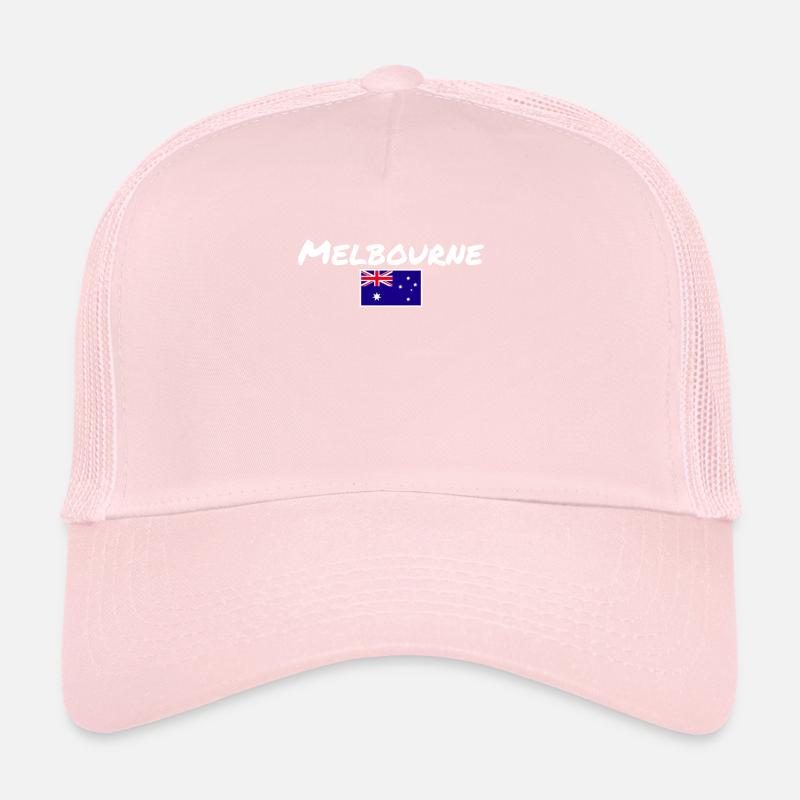 Melbourne Australia Australia Australian Flag Trucker Cap