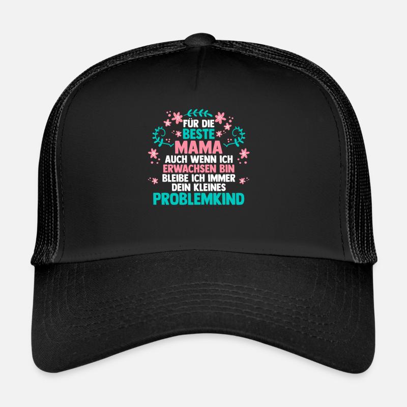 Mutter Muttertag Mama - Trucker Cap - Schwarz/Schwarz