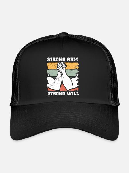 Arm Wrestling Armwrestling Arm Wrestler - Trucker Cap - black/black - Front