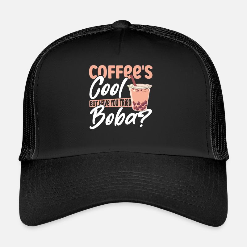 Schwarzer Tee Matcha Boba Boba Tee Merchandise Trucker Cap