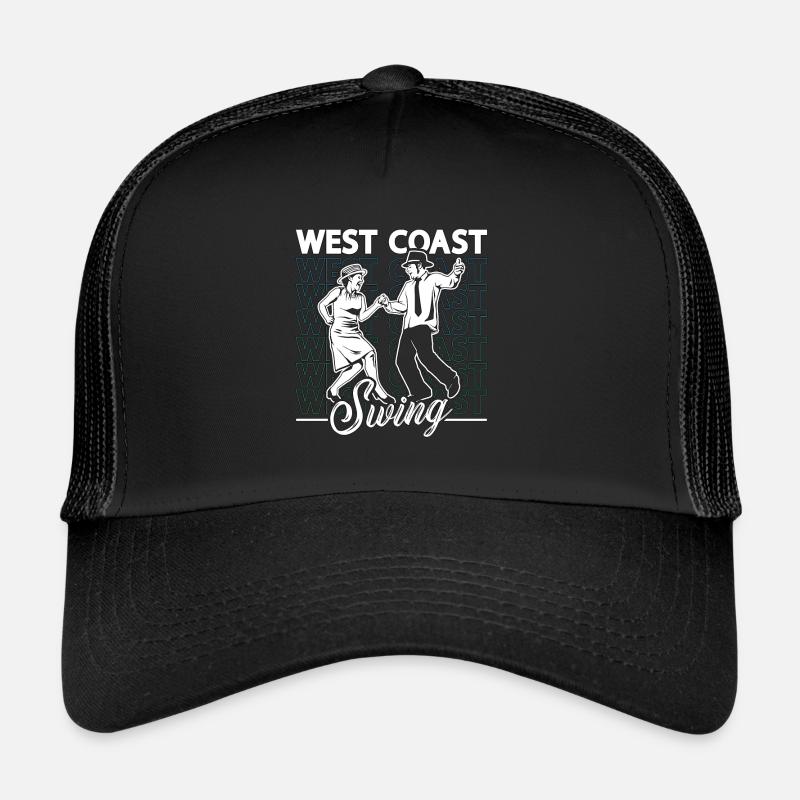 Swing Dance West Coast Swing Loves Couple Dancing - Trucker Cap - Schwarz/Schwarz