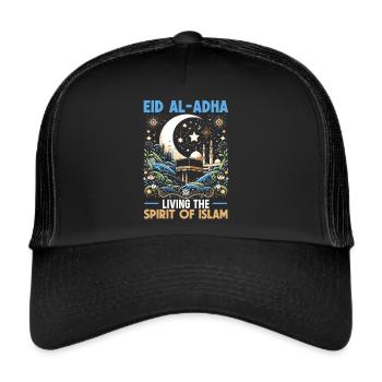 Happy Eid Al Adha, Islamic holiday, Islam - Trucker Cap - black/black - Front