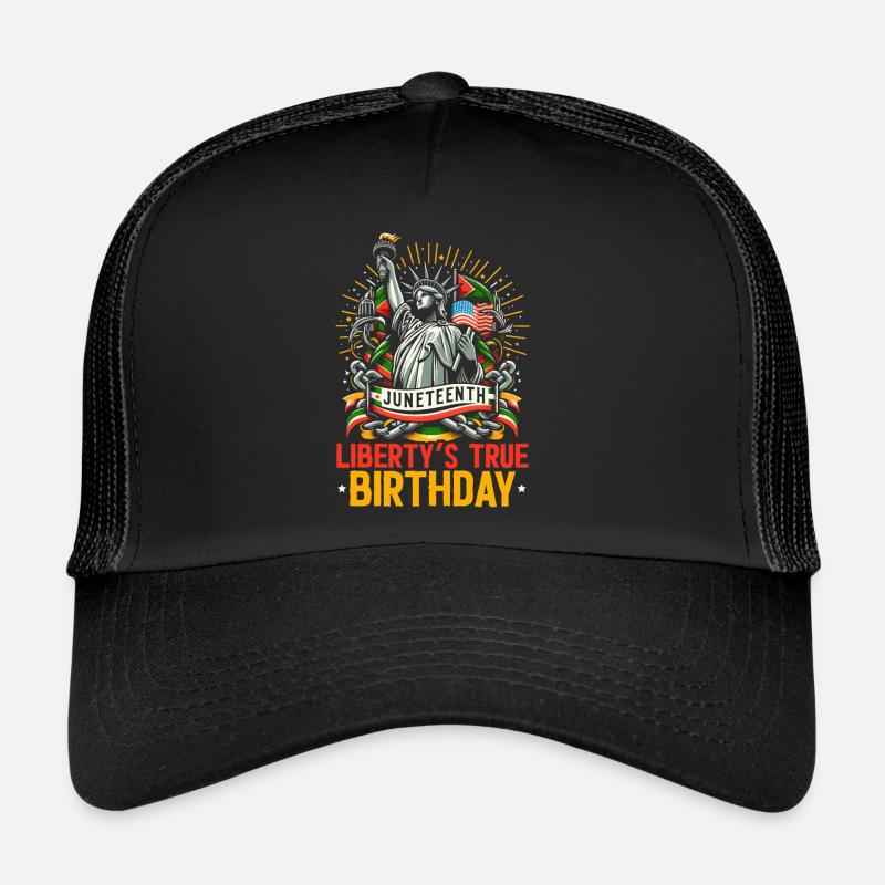 Juneteenth 1865 Freedom African American Trucker Cap