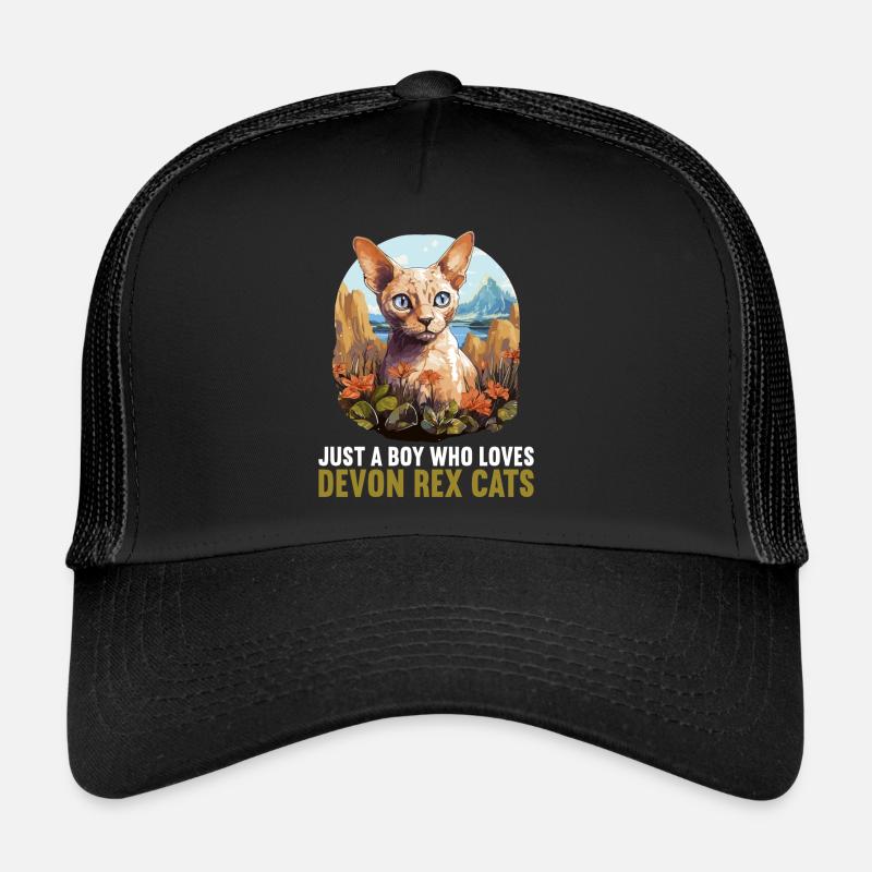 Devon Rex Kätzchen Devon Rex Katze Trucker Cap