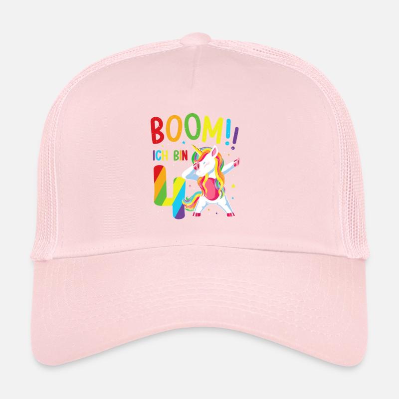 Anniversaire Dabbing Licorne 4 ans Boom J’ai 4 ans Casquette trucker 