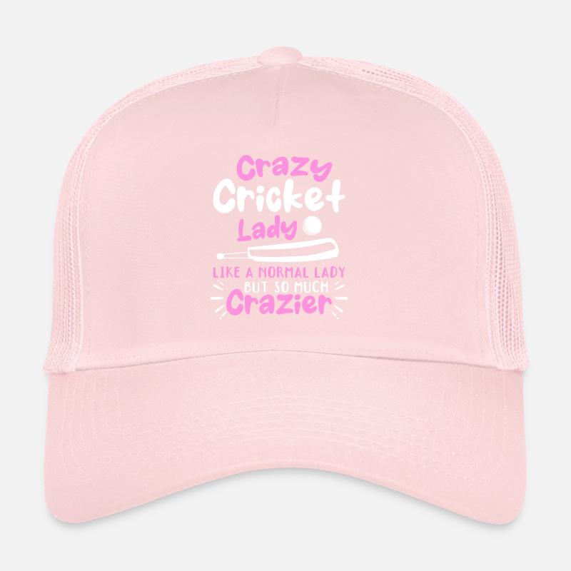 Une dame de cricket folle comme une dame normale, mais tellement Casquette trucker 