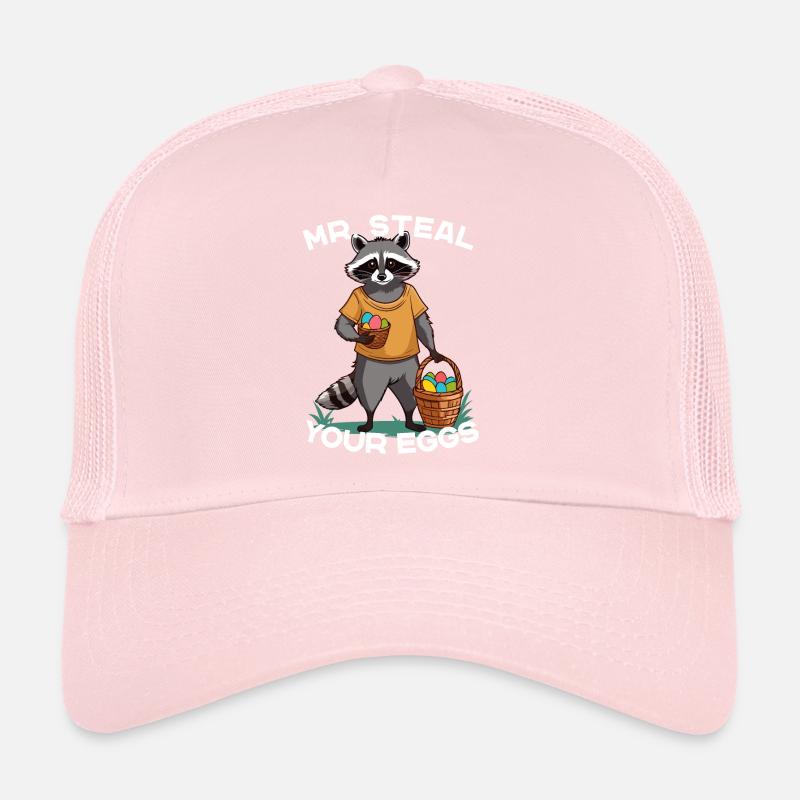 Drôle de raton laveur oeufs voleur mignon design Casquette trucker 