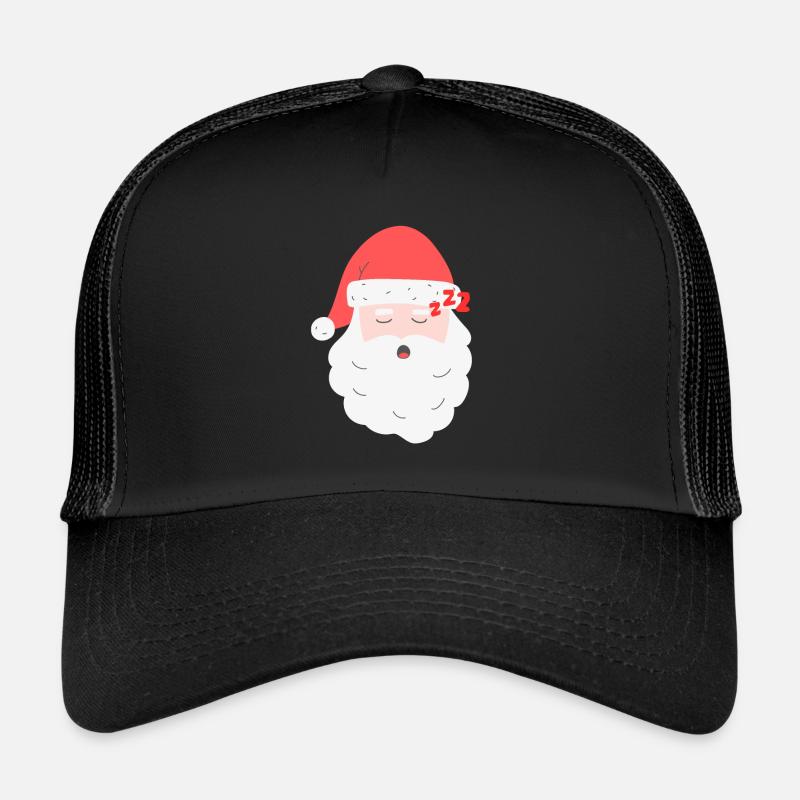 Snoozing Santa Shenanigans: A Comedic Christmas Trucker Cap