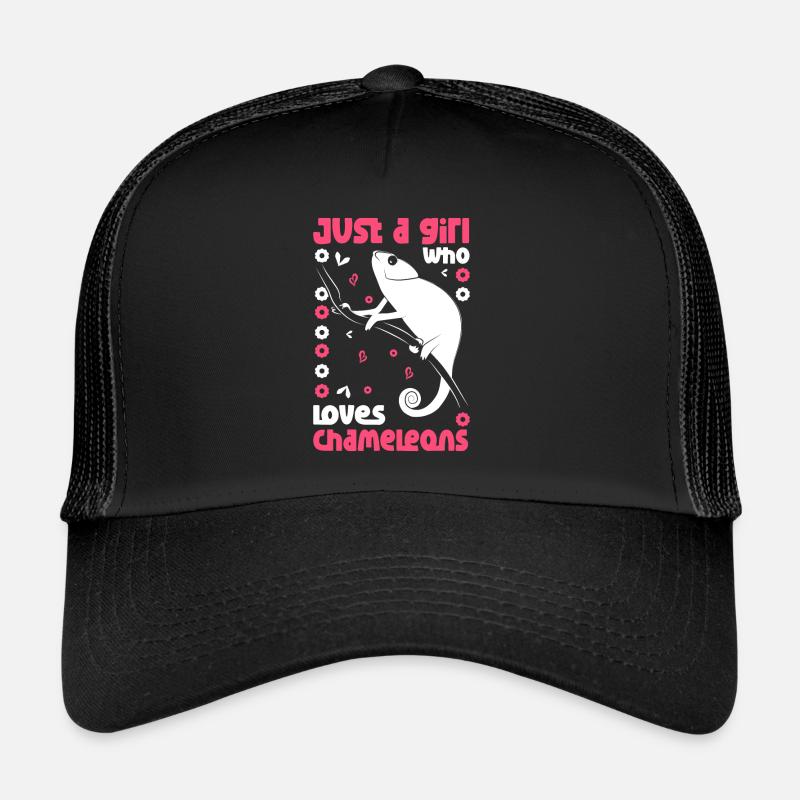 Chamäleon Reptile Zoo Keeper Echsensafari - Trucker Cap - Schwarz/Schwarz
