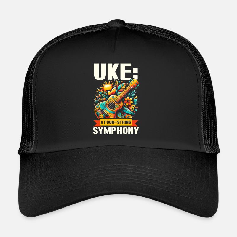 Ukulélé Professeur Instrument Ukulélé Joueur Uke Casquette trucker 