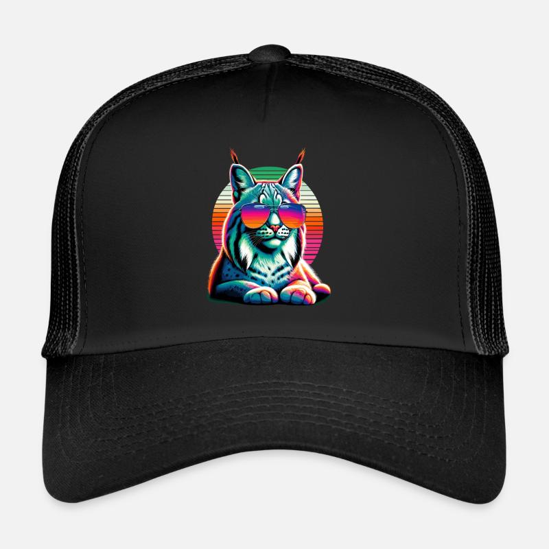 Retro Sunset Sonnenbrille Bobcat Lynx Bobcats Trucker Cap