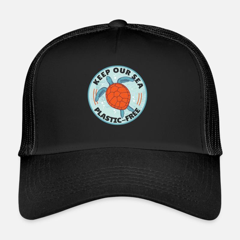 Keep Our Sea Plastic-Free Turtle Trucker Cap